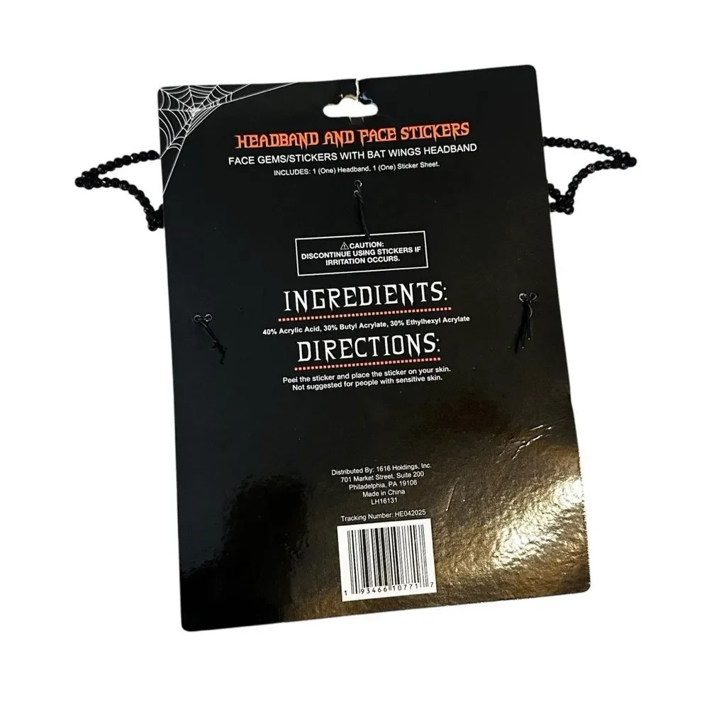 Halloween Spooky Bat and Cobwebs Headband Set